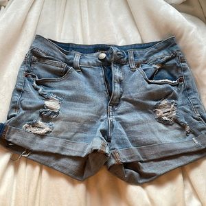 High waisted midi shorts